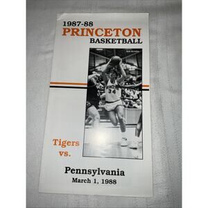 VTG VINTAGE PRINCETON BASKETBALL TIGERS VS PENNSYLVANIA 1987-1988